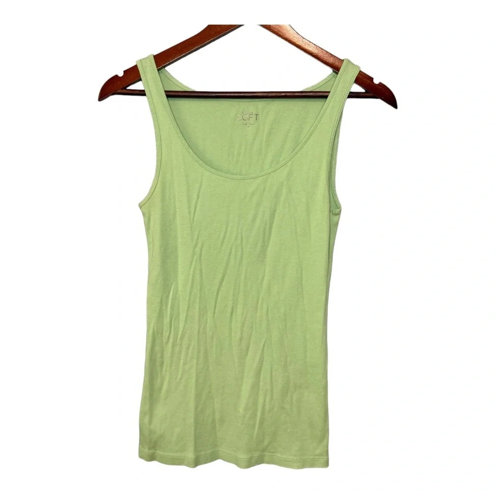 Ann Taylor LOFT Green 100% Cotton Tank Top. Medium